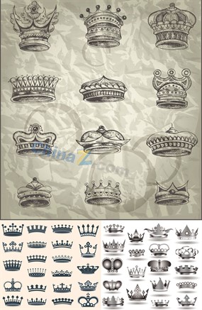 欧式皇冠矢量素材下载